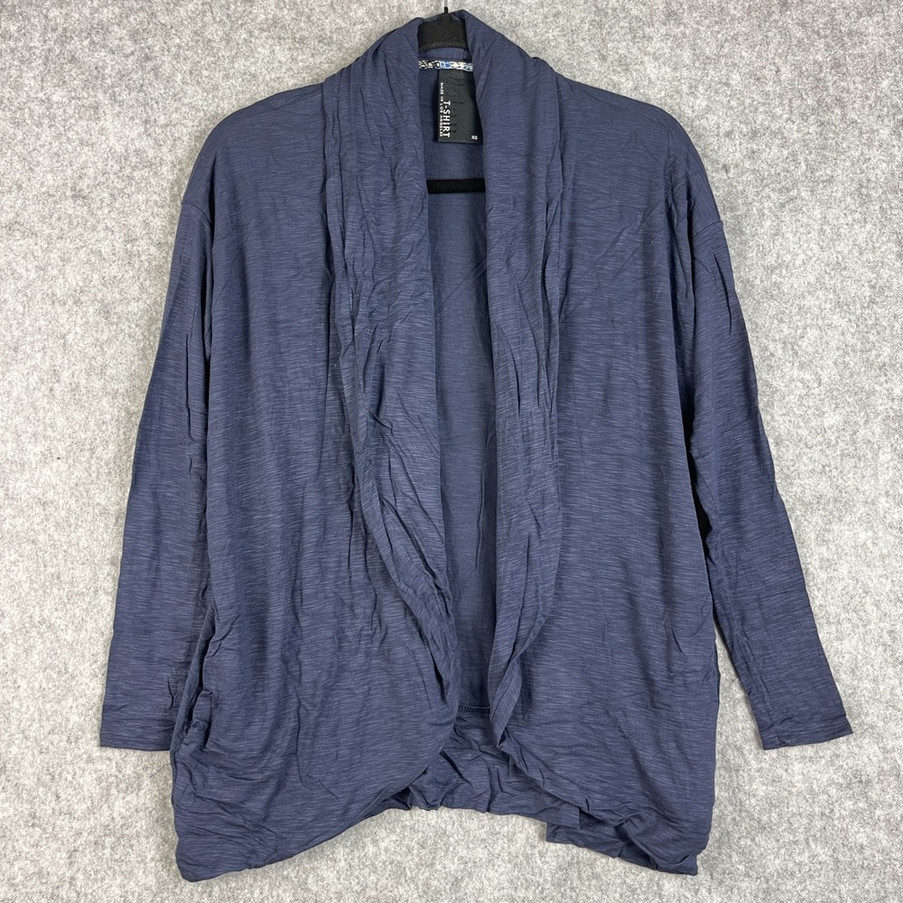 Anthropologie Dolan Left Coast Cardigan Womens XS Blue Open Front Jersey Drapey